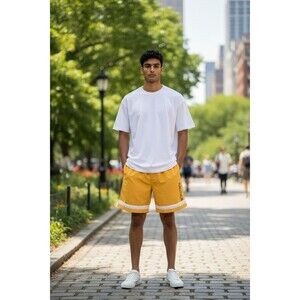 Nautica Swim Trunks Board Shorts Men's Size XXL Yellow